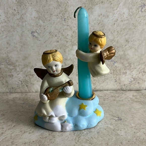 Vintage Angel on Cloud and Candle Hugger - Picture 1 of 6